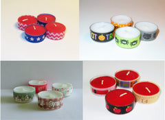 Memorial Day 4th of July patriotic candle decor