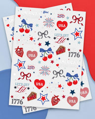 designs featuring stars bows fireworks and hearts