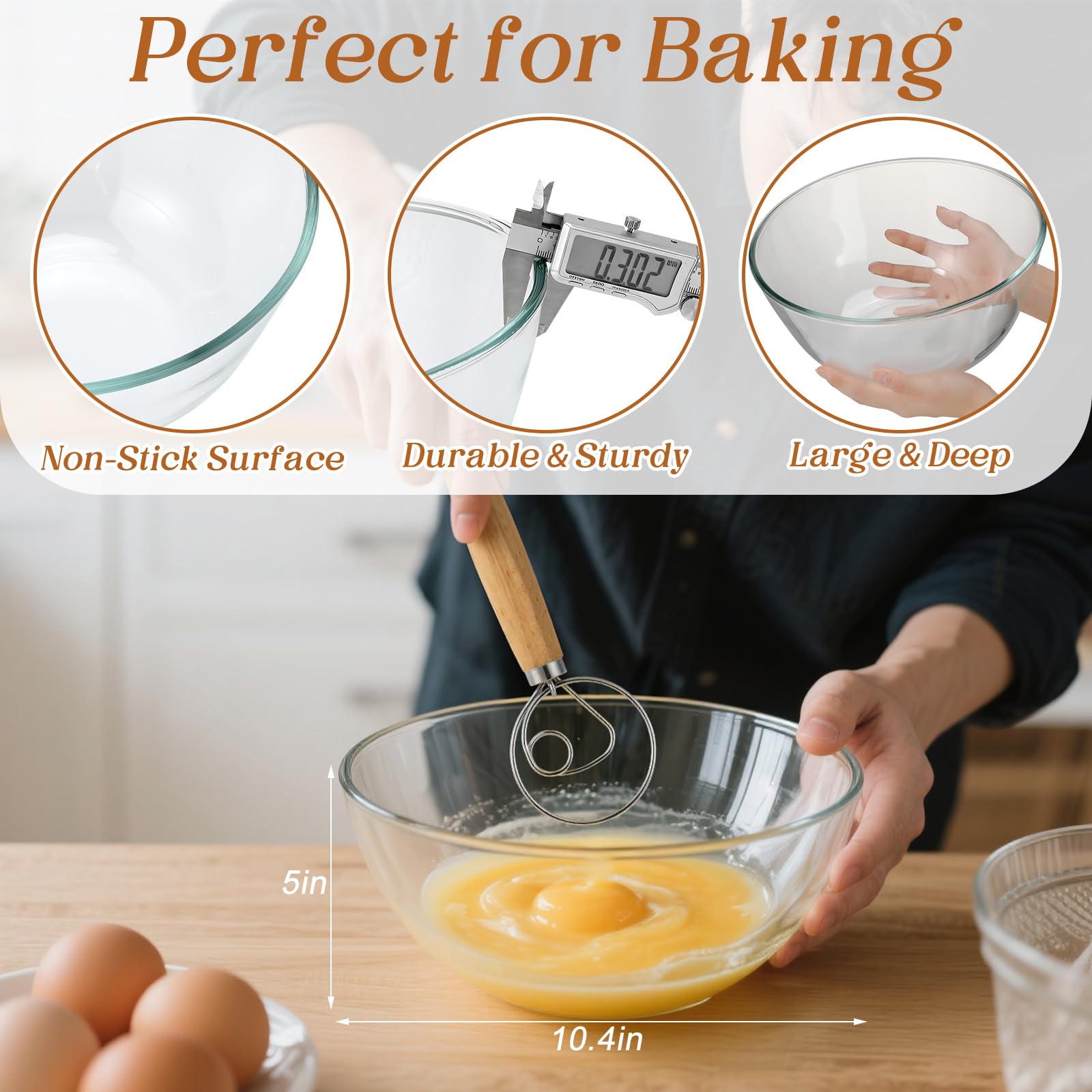 Starter kit includes glass bowl and 12 bread baking accessories