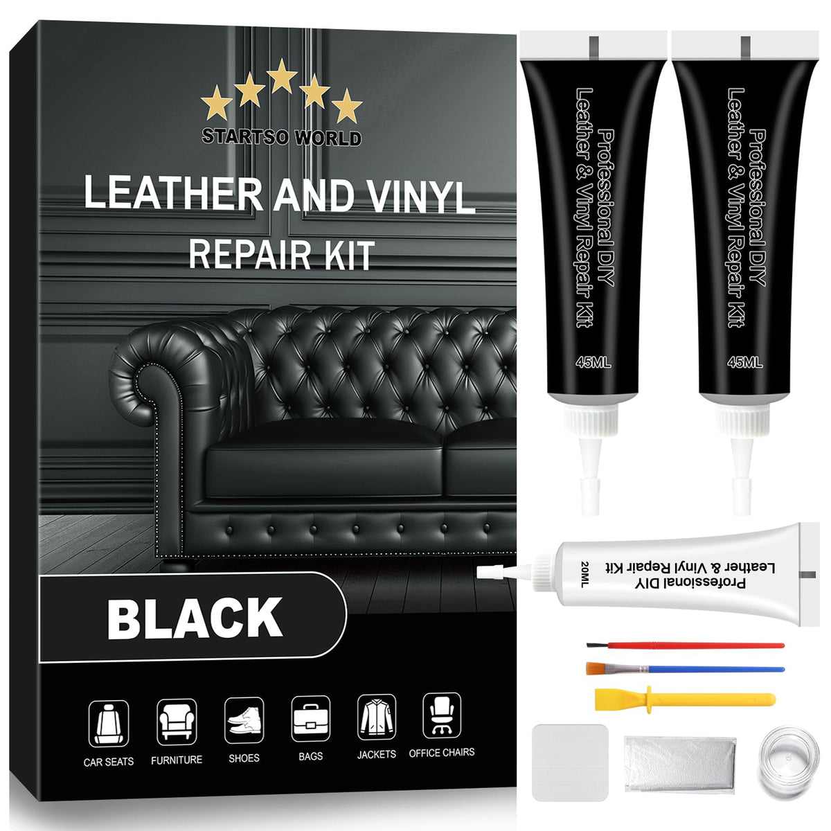 STARTSO WORLD Black Leather Repair Kit product image