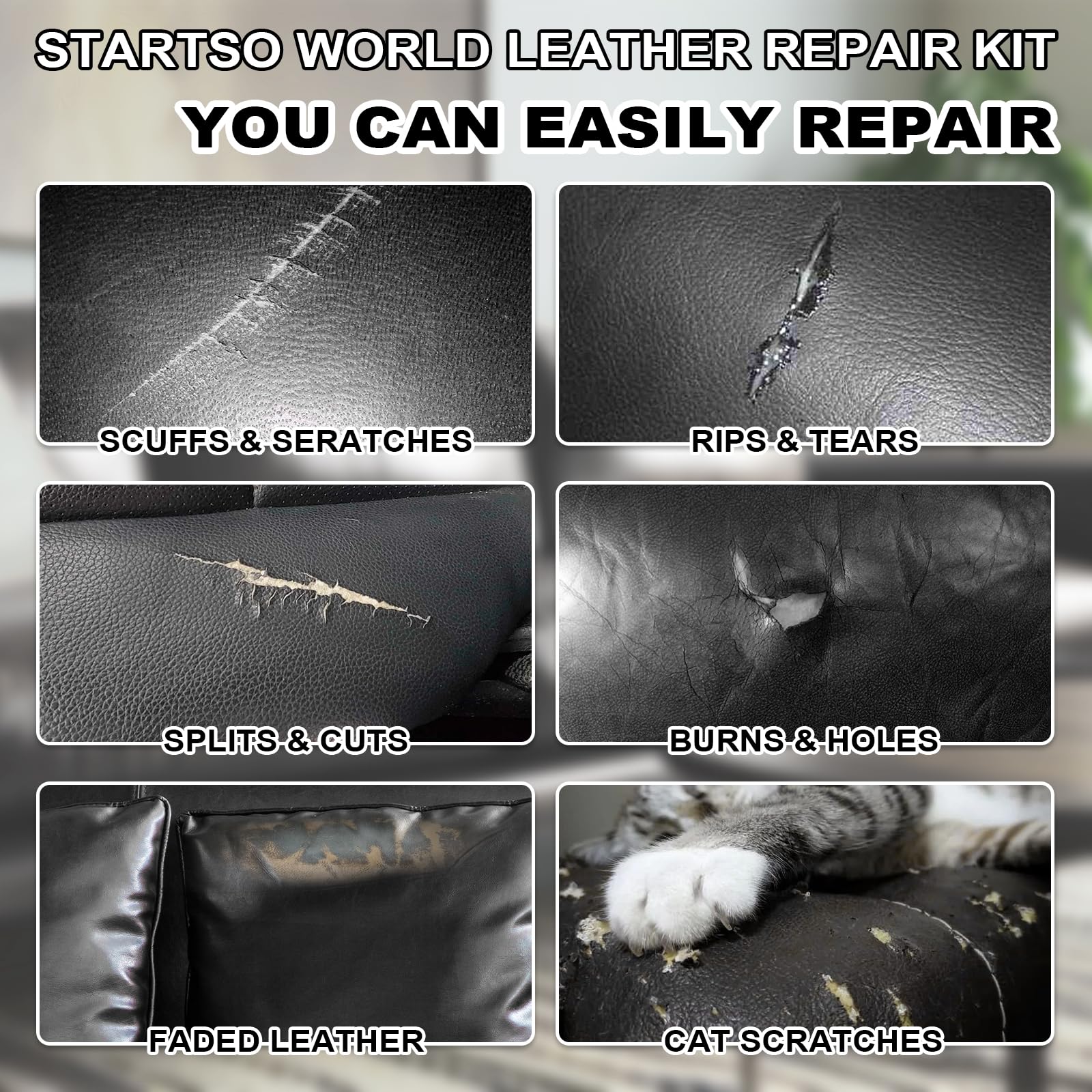 Jacket and purse leather repair with STARTSO WORLD kit