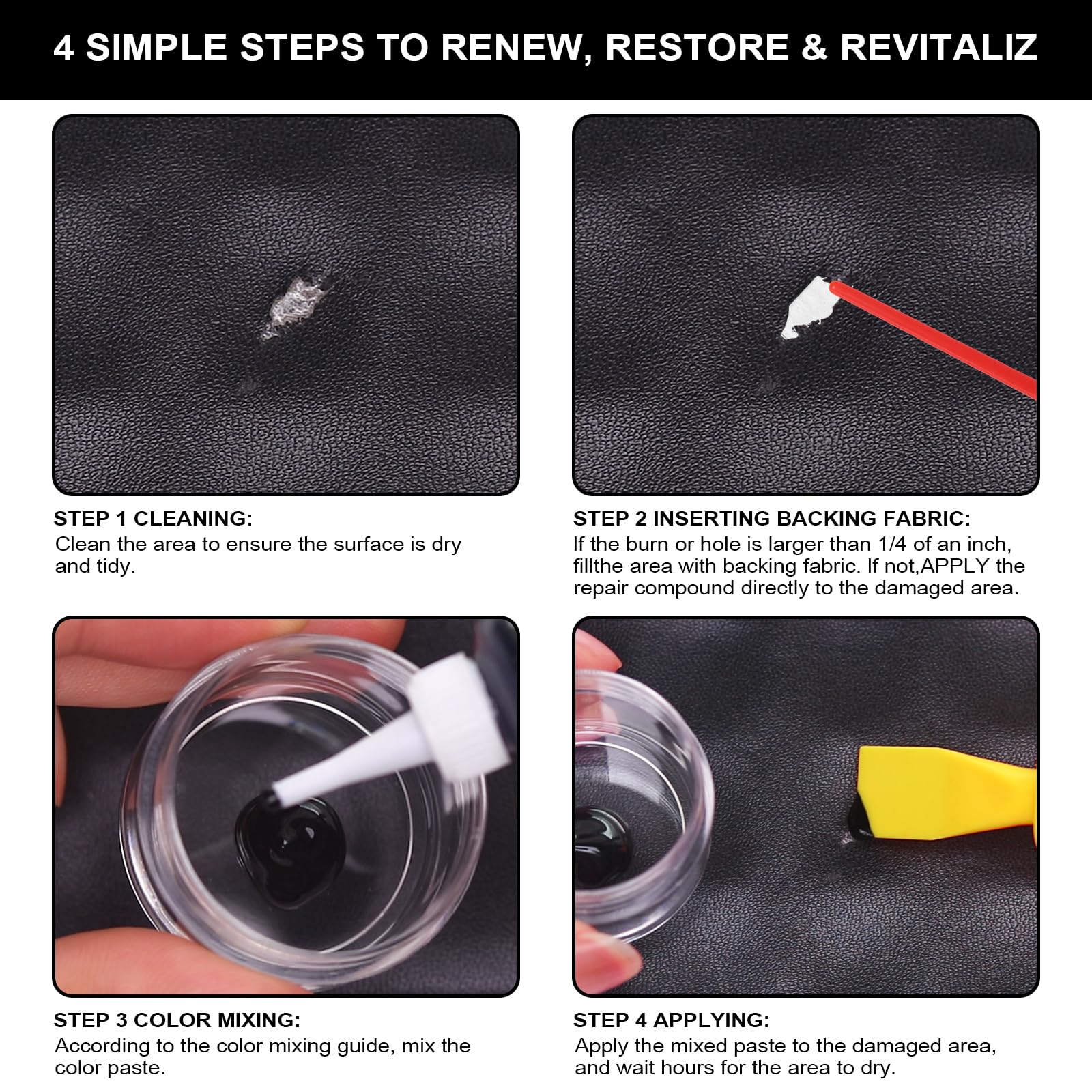 Furniture and couch repair with STARTSO WORLD kit
