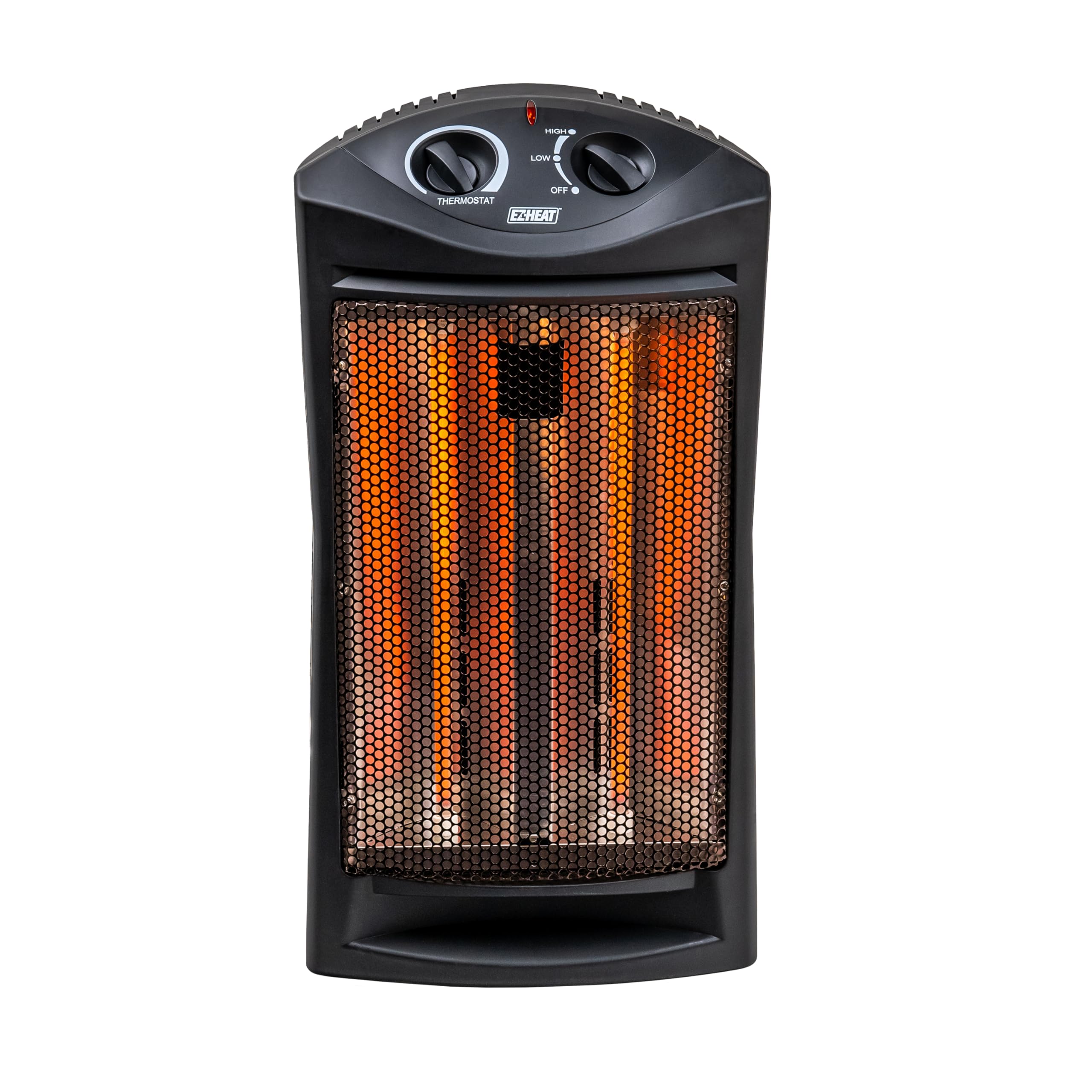 Slim space-saving design in black for EZ-HEAT heater
