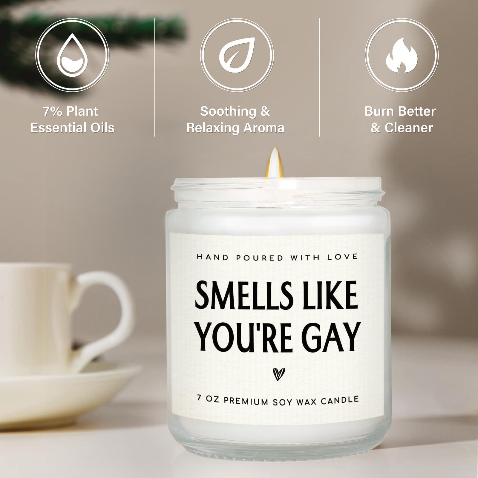 Nurse gift lavender candle SteadStyle Pride Mouth Gay Gifts