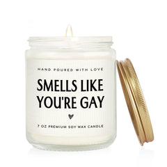 SteadStyle Pride Mouth Gay Gifts candle with rainbow design
