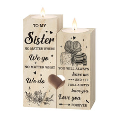 SteadStyle heart shaped candle holder for sisters