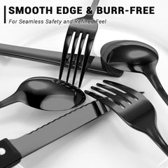 Steak knives included in BEWOS 72-piece set