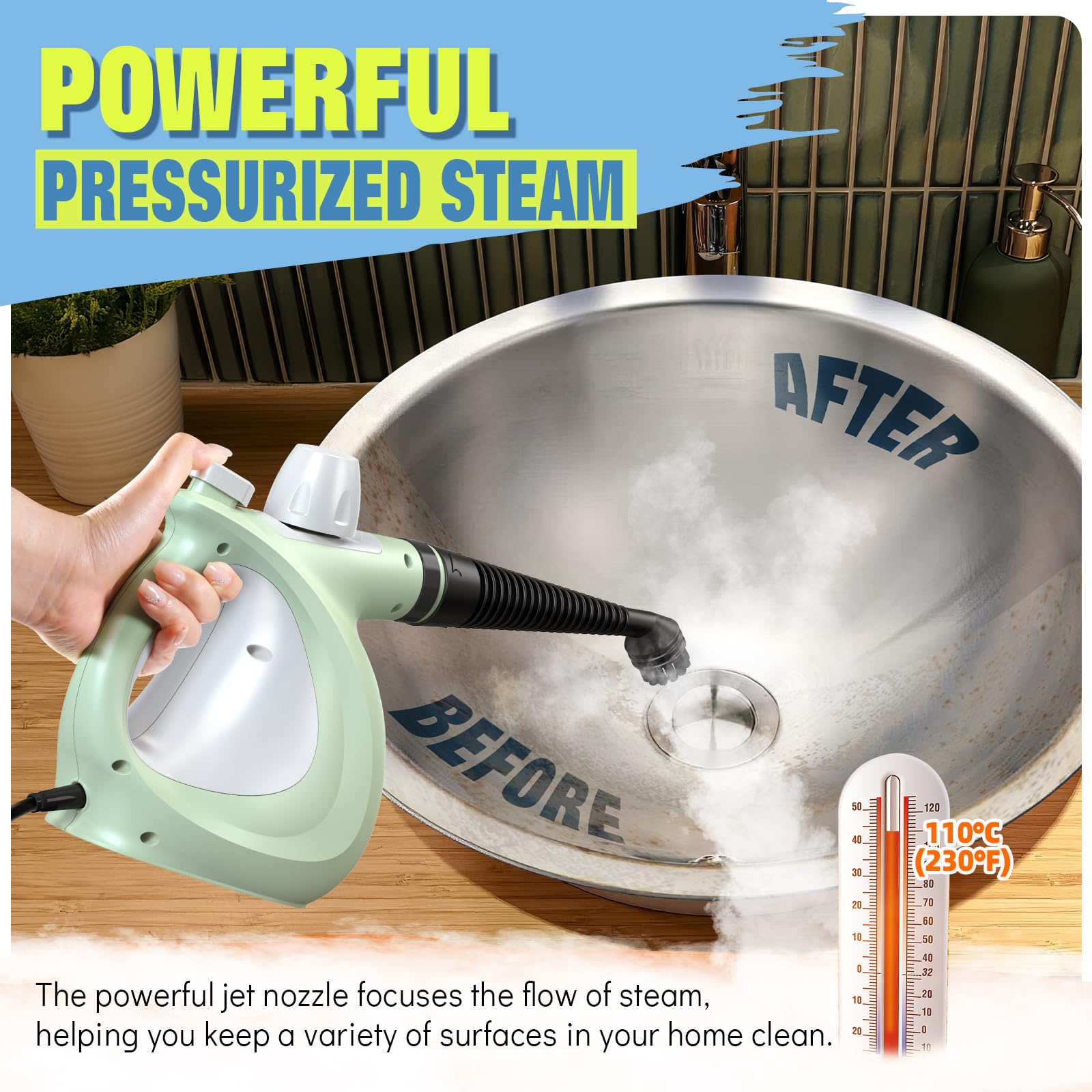 11 piece attachment set for steam cleaner