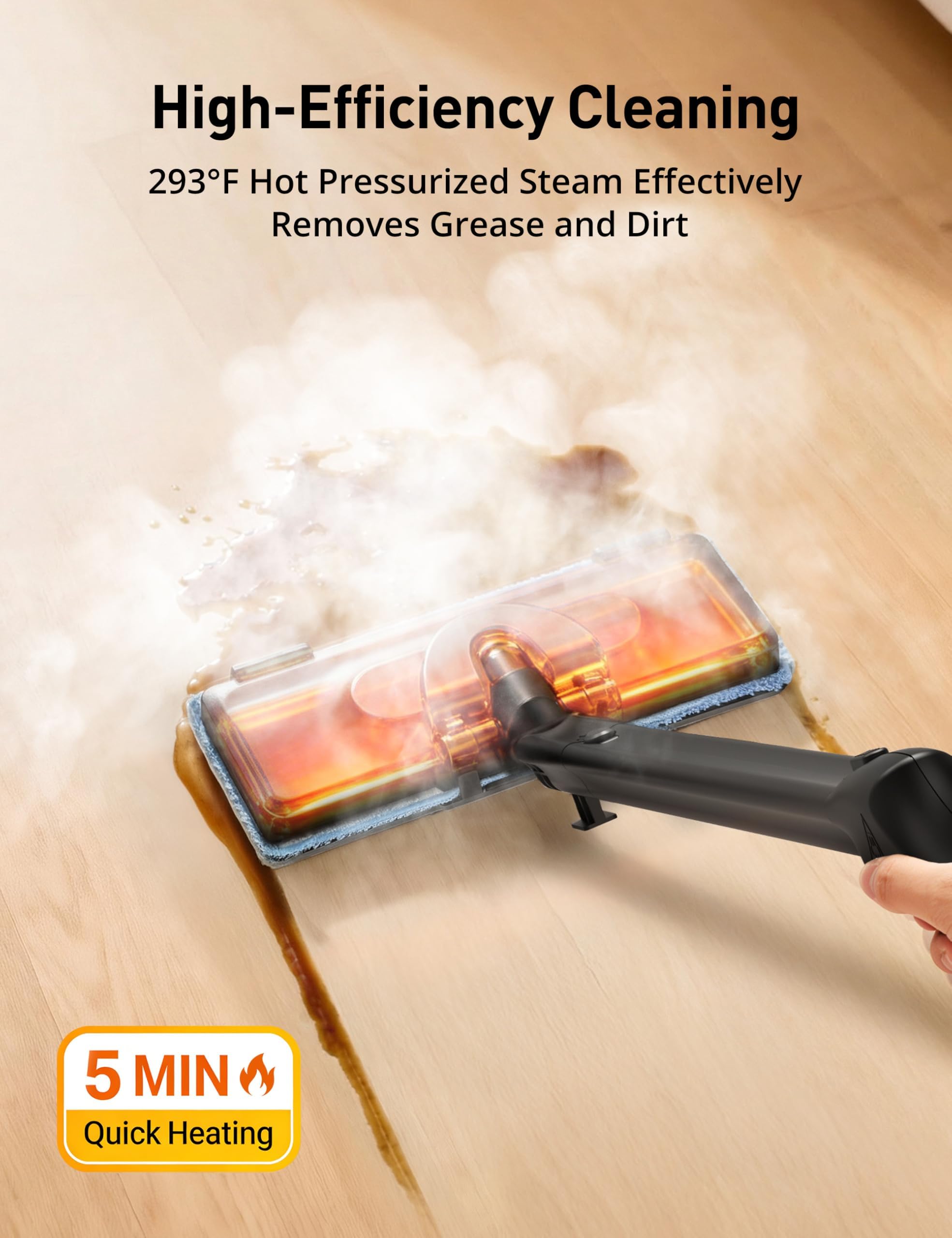 Steam cleaner attachments set includes brushes and nozzle