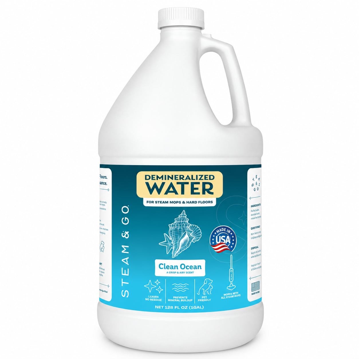 Steam & Go demineralized water bottle 128 oz