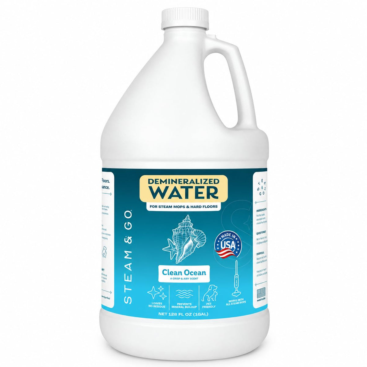 Steam & Go demineralized water bottle 128 oz