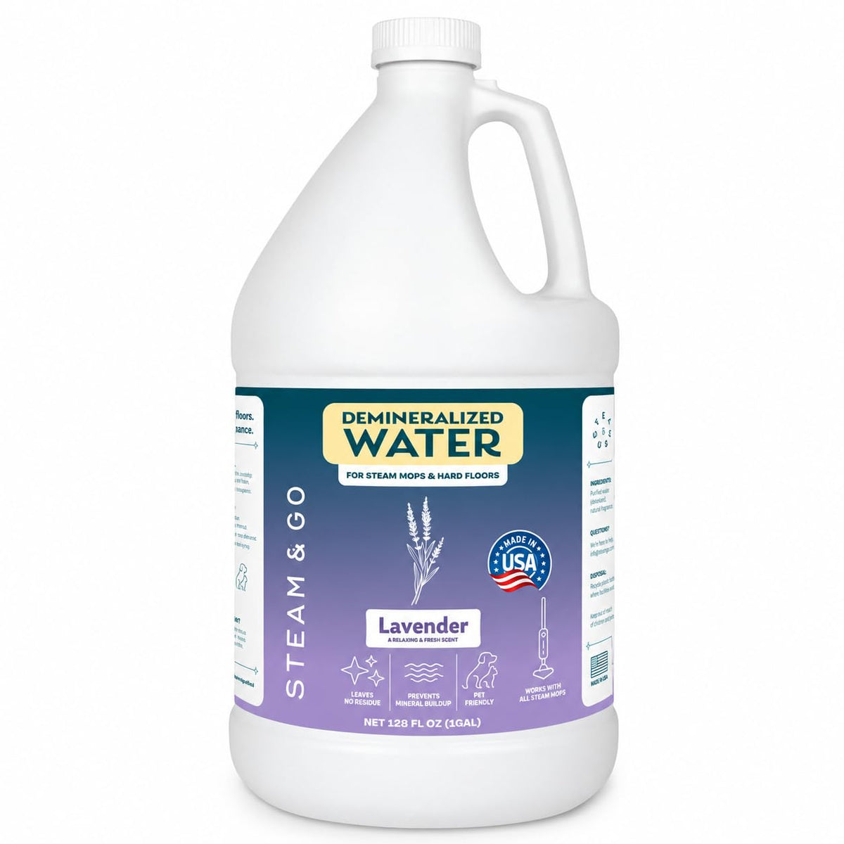 Steam & Go demineralized water for steam cleaners lavender 128 fl oz bottle