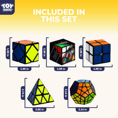 STEAM Life Speed Cube Set 5 Pack Pyramid puzzle