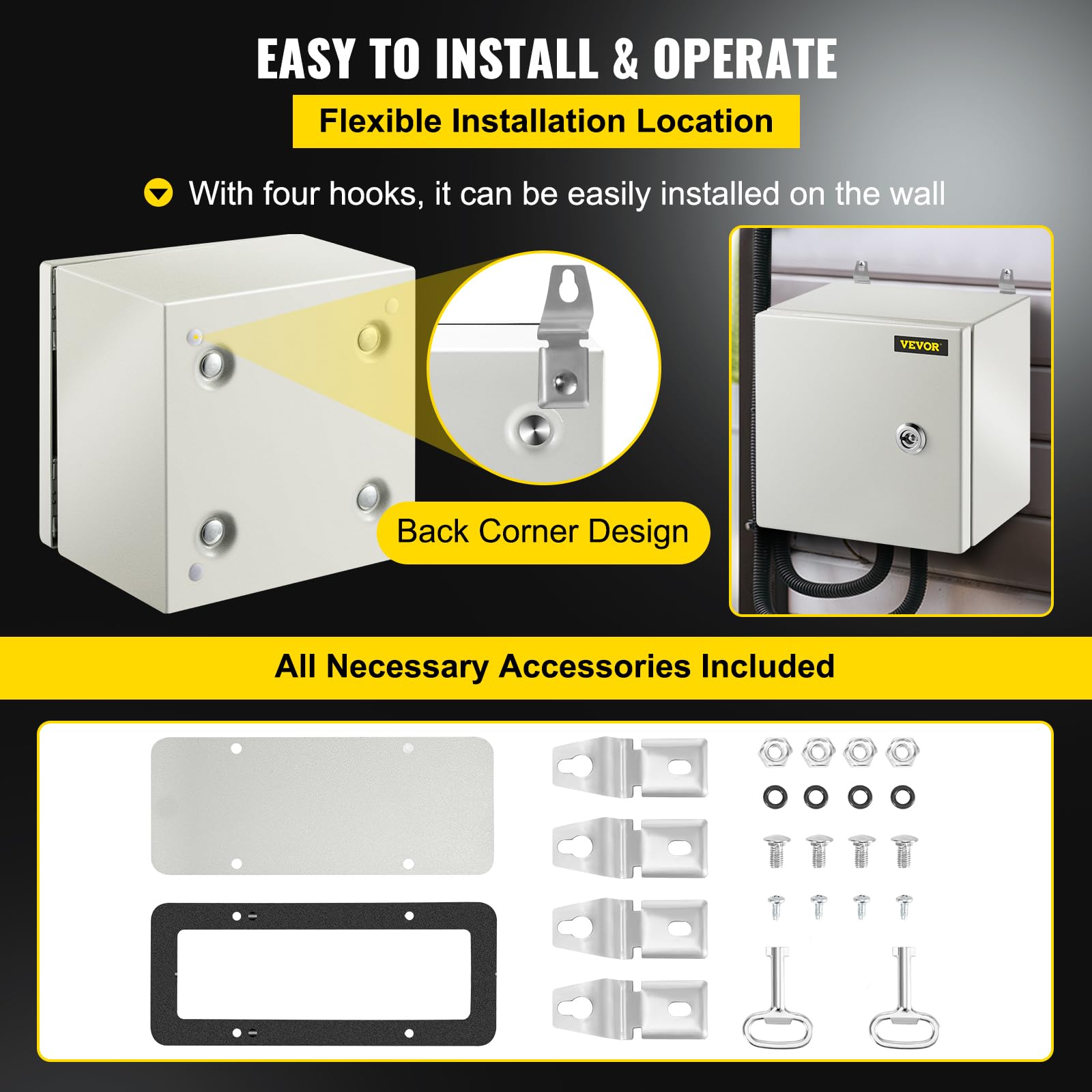 Grounding screws preinstalled on enclosure