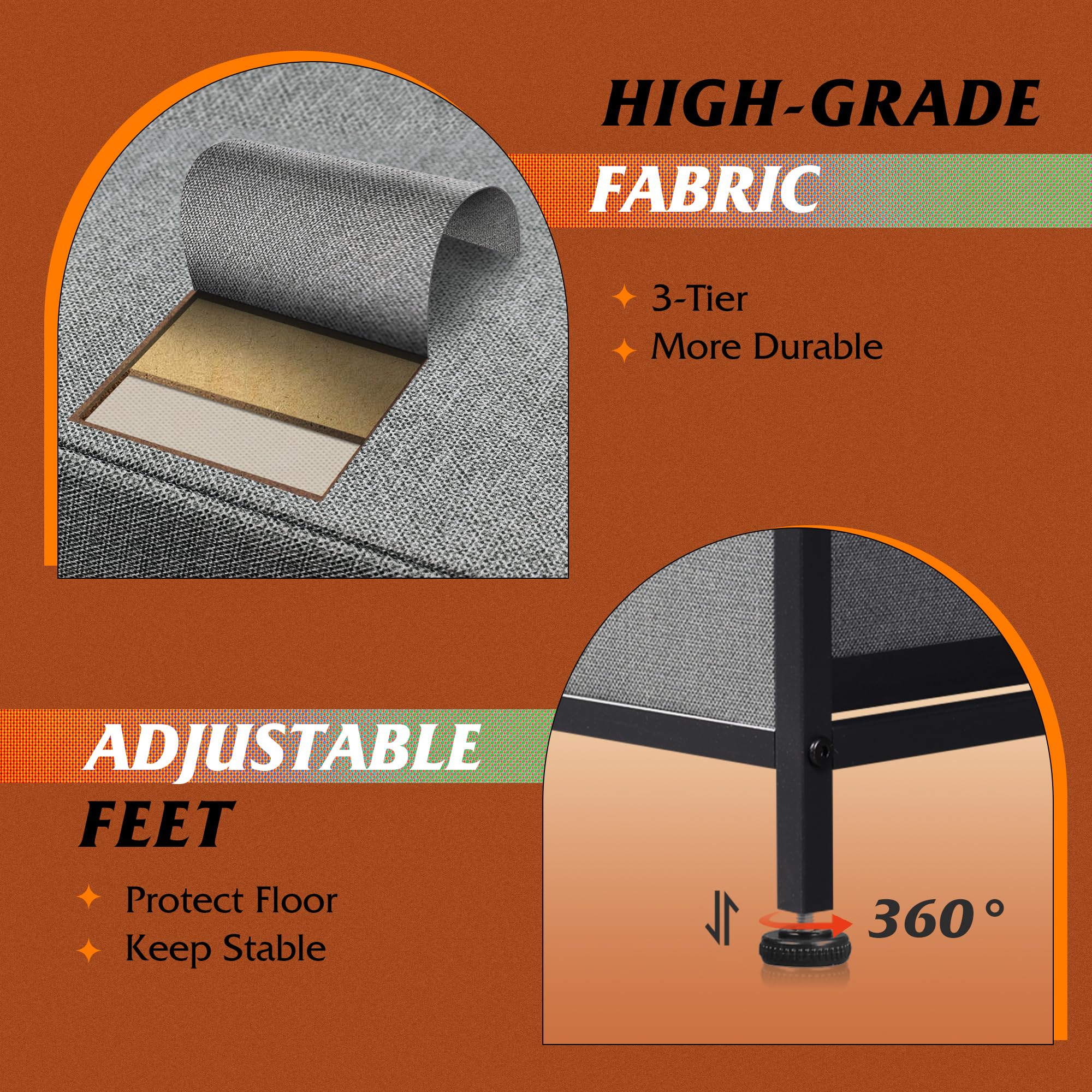 Five removable drawers on the WLIVE dresser