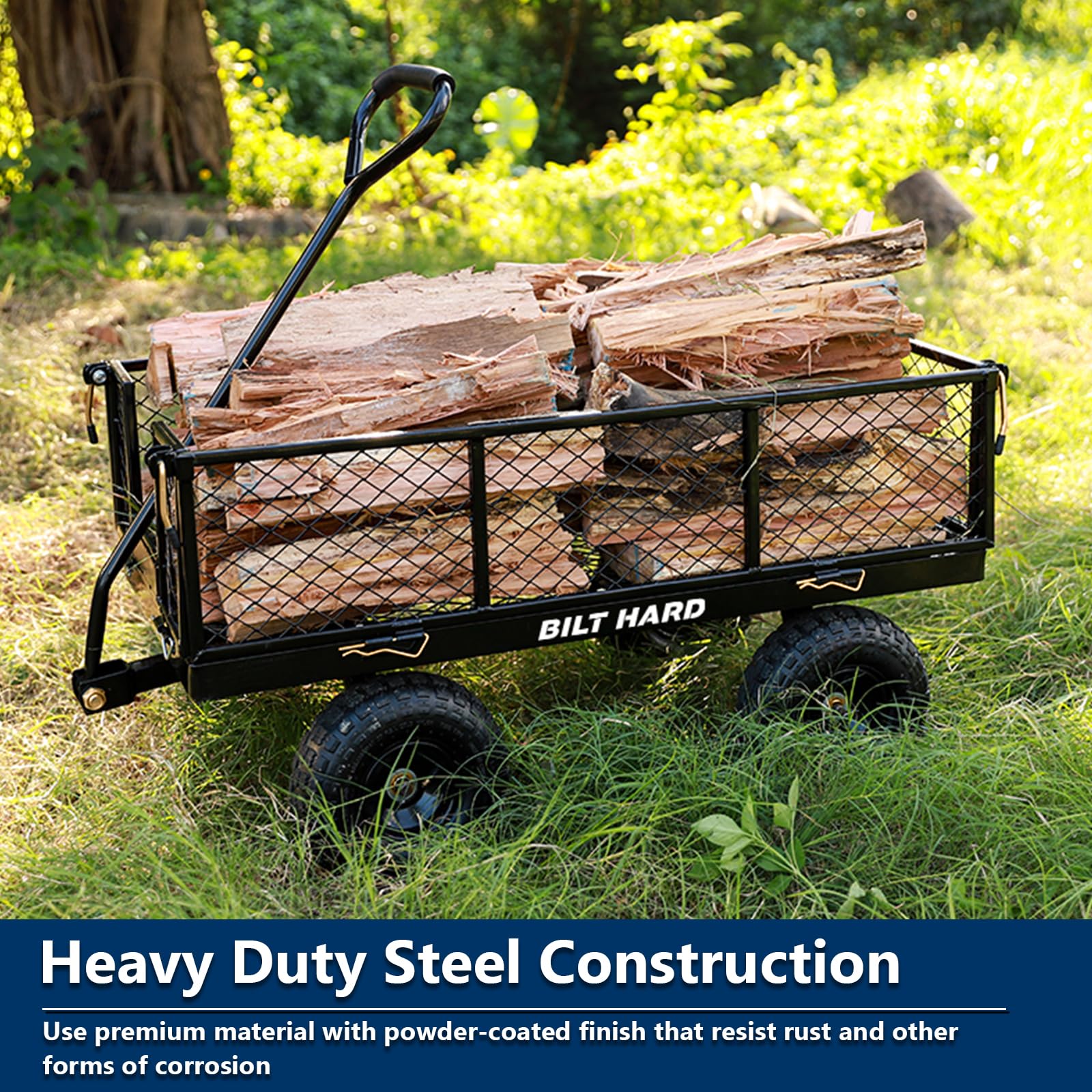400 lb load capacity garden cart