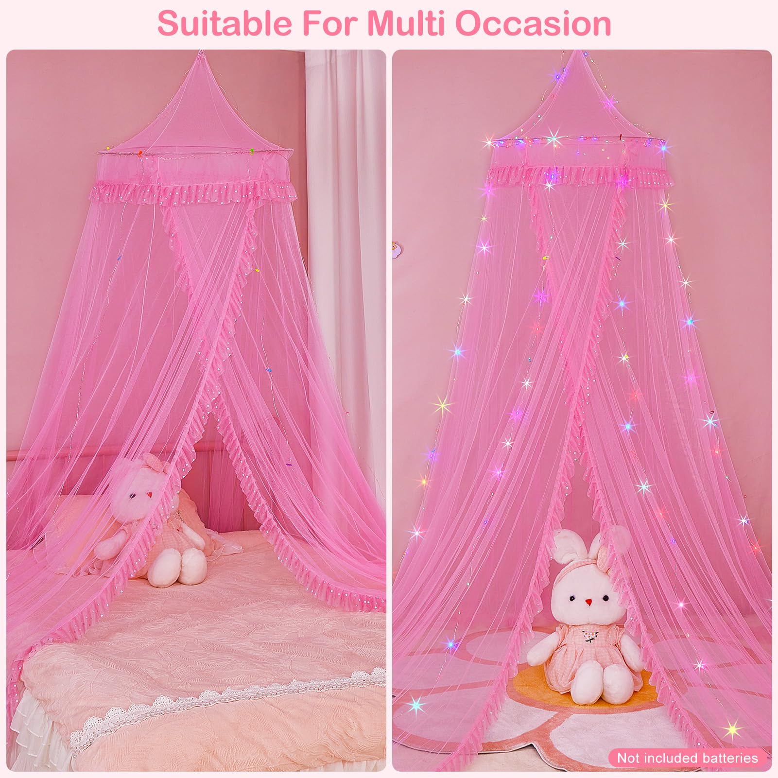 Canopy fits most size beds for kids rooms