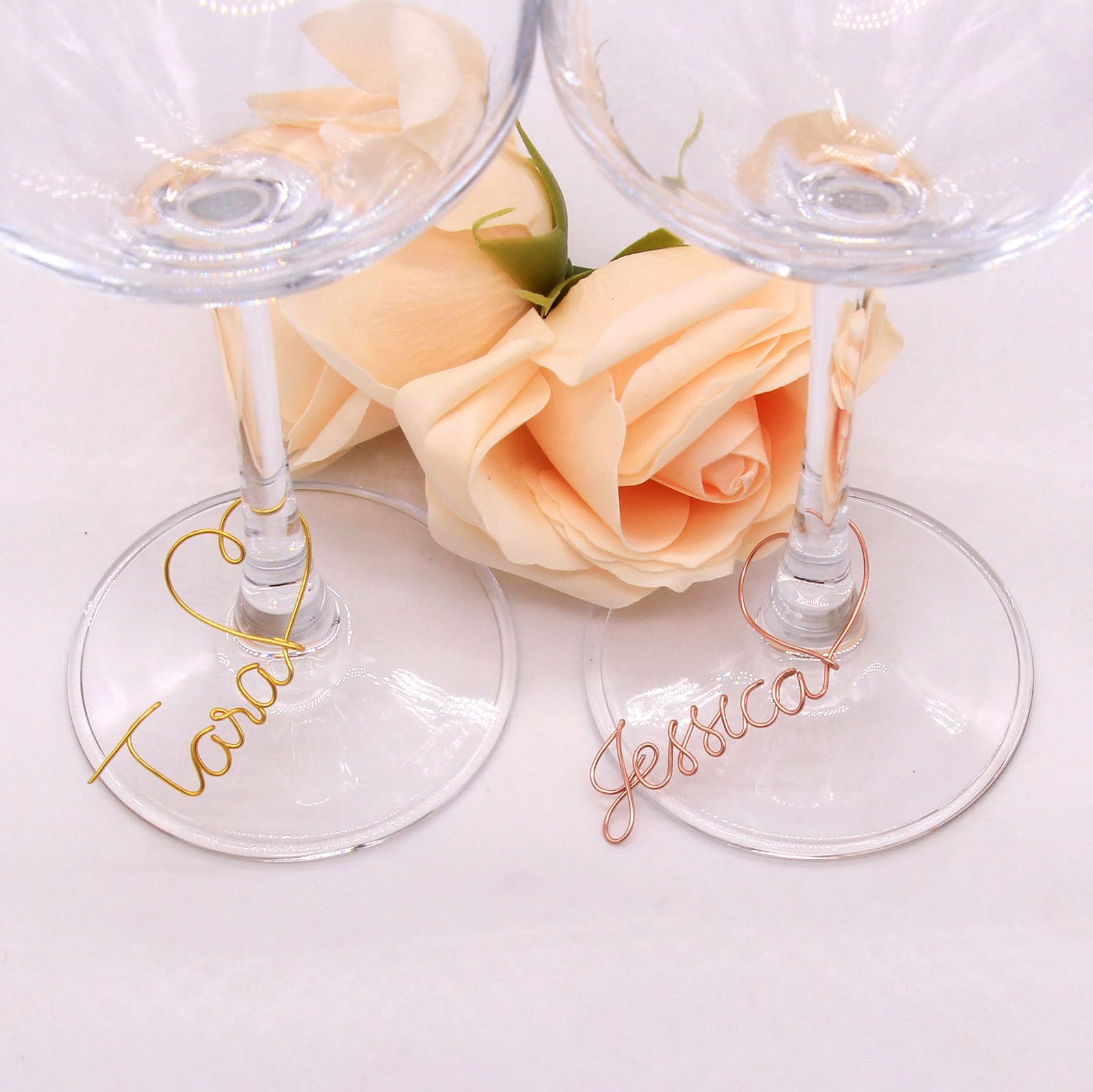 12 color aluminum wire wine charms options