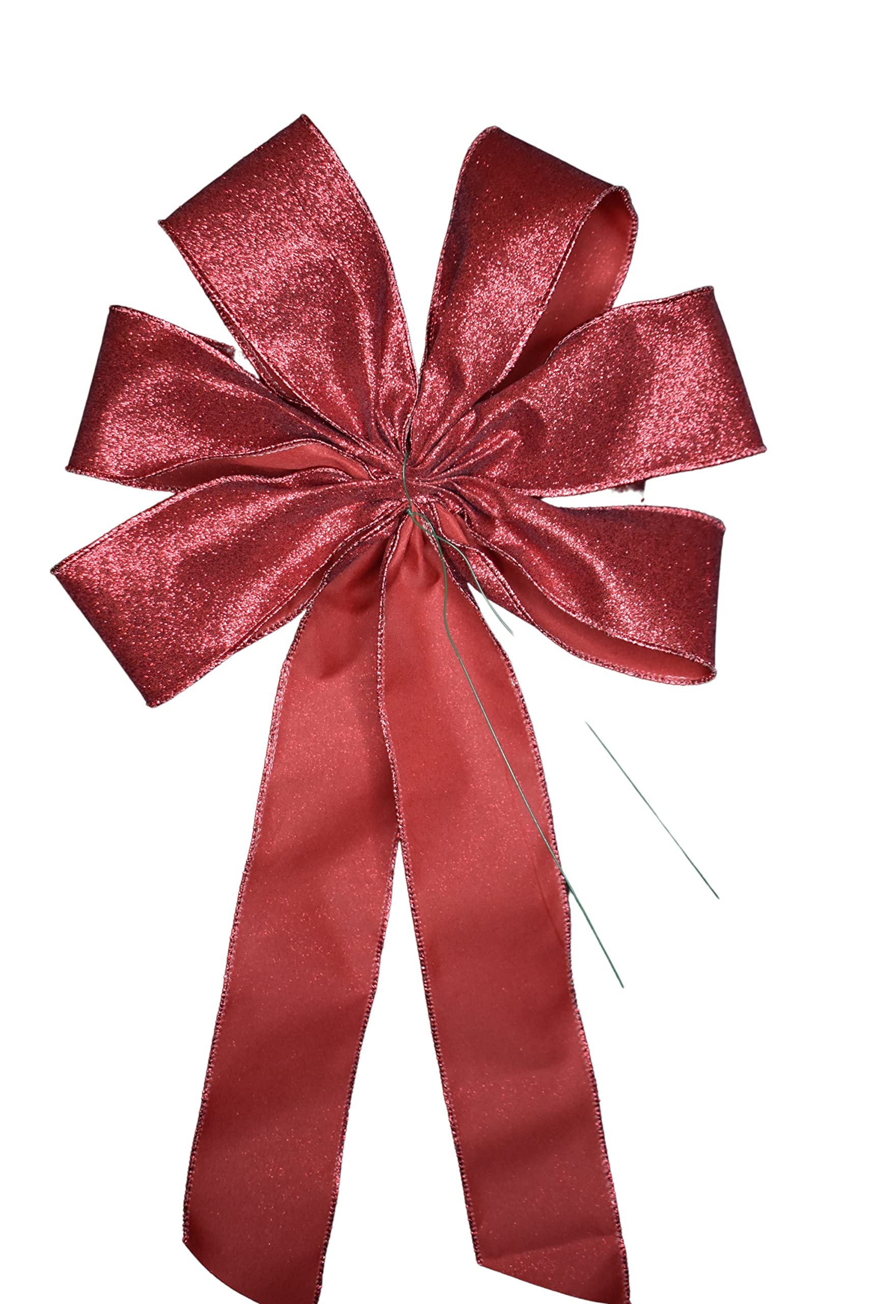 Stem wire attached wreath bow 18 inch