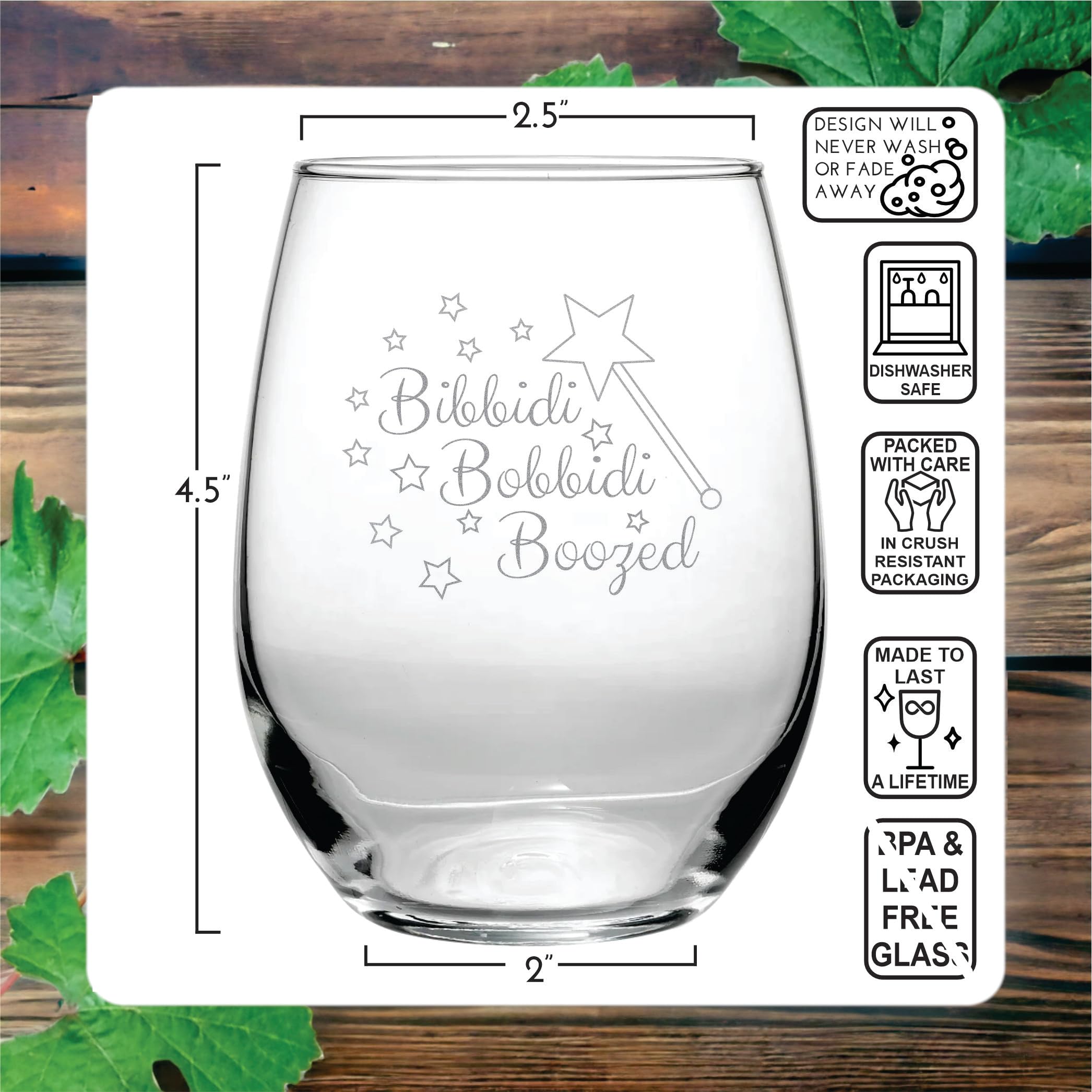 Stemless wine glass 15 oz for wine lovers