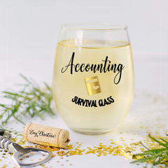 CPAs and accounting students stemless glass 18oz 0019