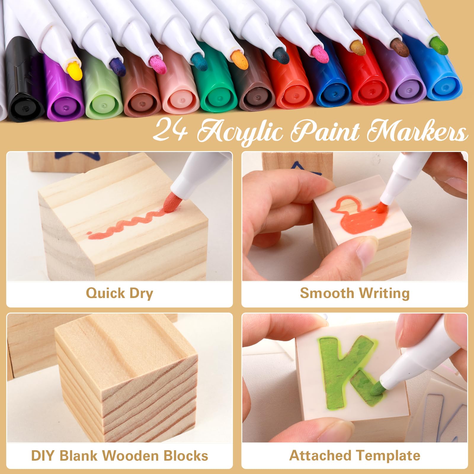 49 reusable stencils with letters A-Z and numbers 0-9