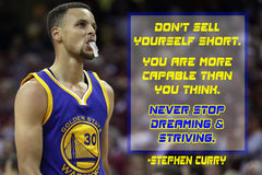 Stephen Curry poster quote 18x12 inches