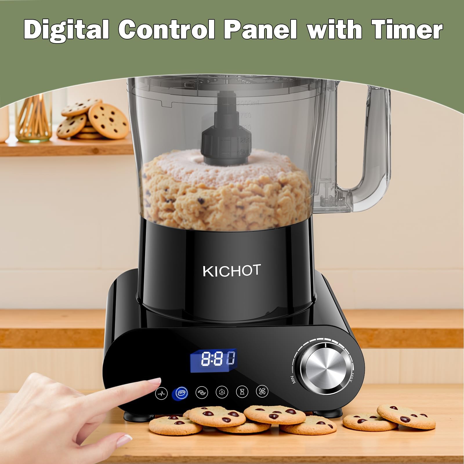 stepless speed and digital timer display on unit