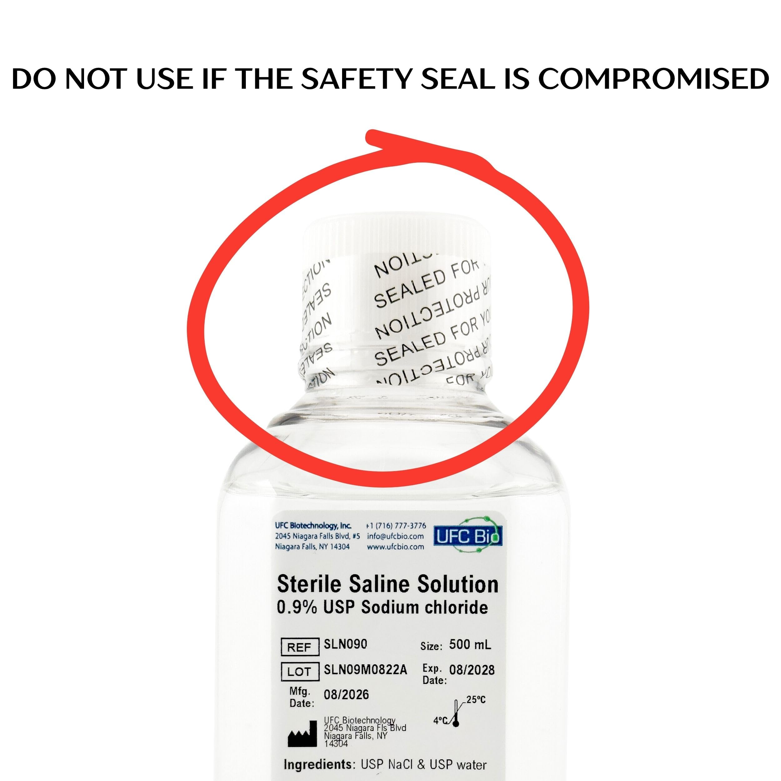 sterile usp sodium chloride saline bottle 500 ml image