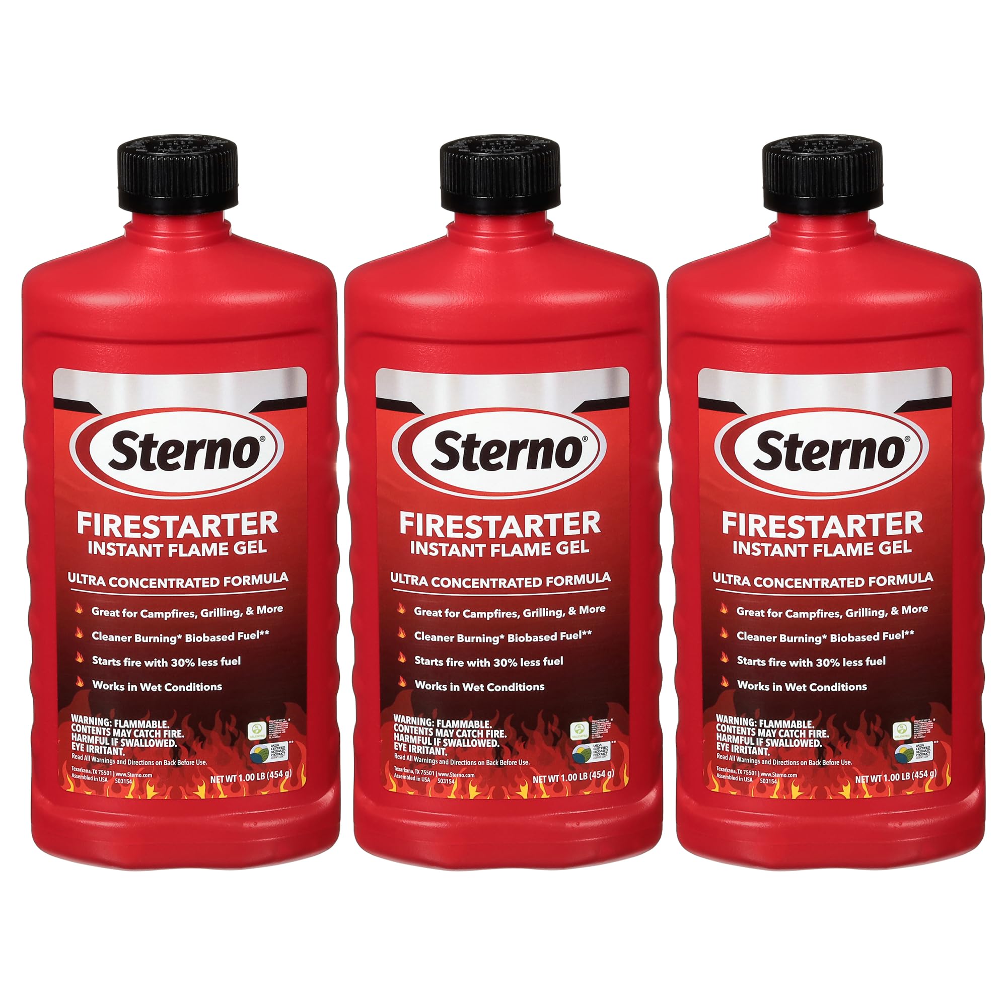 Sterno Fire Starter Ethanol Gel 16 oz 3 Pack