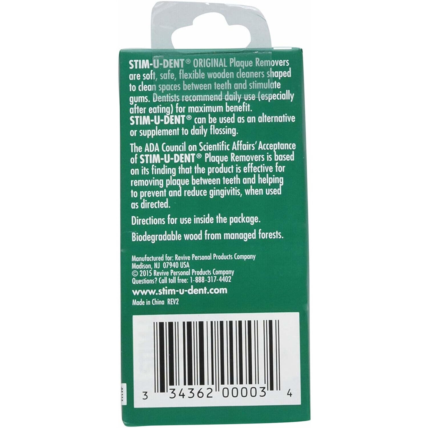 Stim-U-Dent plaque removers between-teeth picks made from natural birchwood