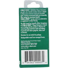 Stim-U-Dent plaque removers between-teeth picks made from natural birchwood