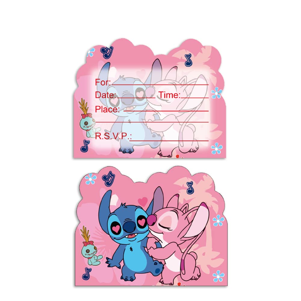 Stitch birthday invitations 20pcs pack product image