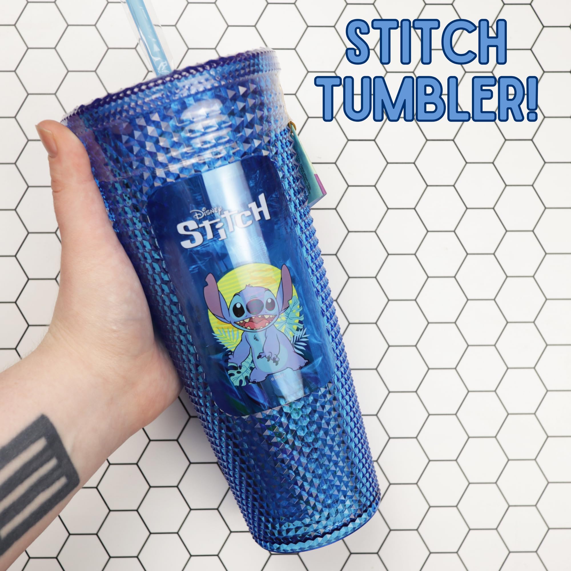 Stitch shaped lollipops included in the tumbler
