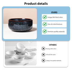 24 oz ceramic bowls ready for breakfast and lunch