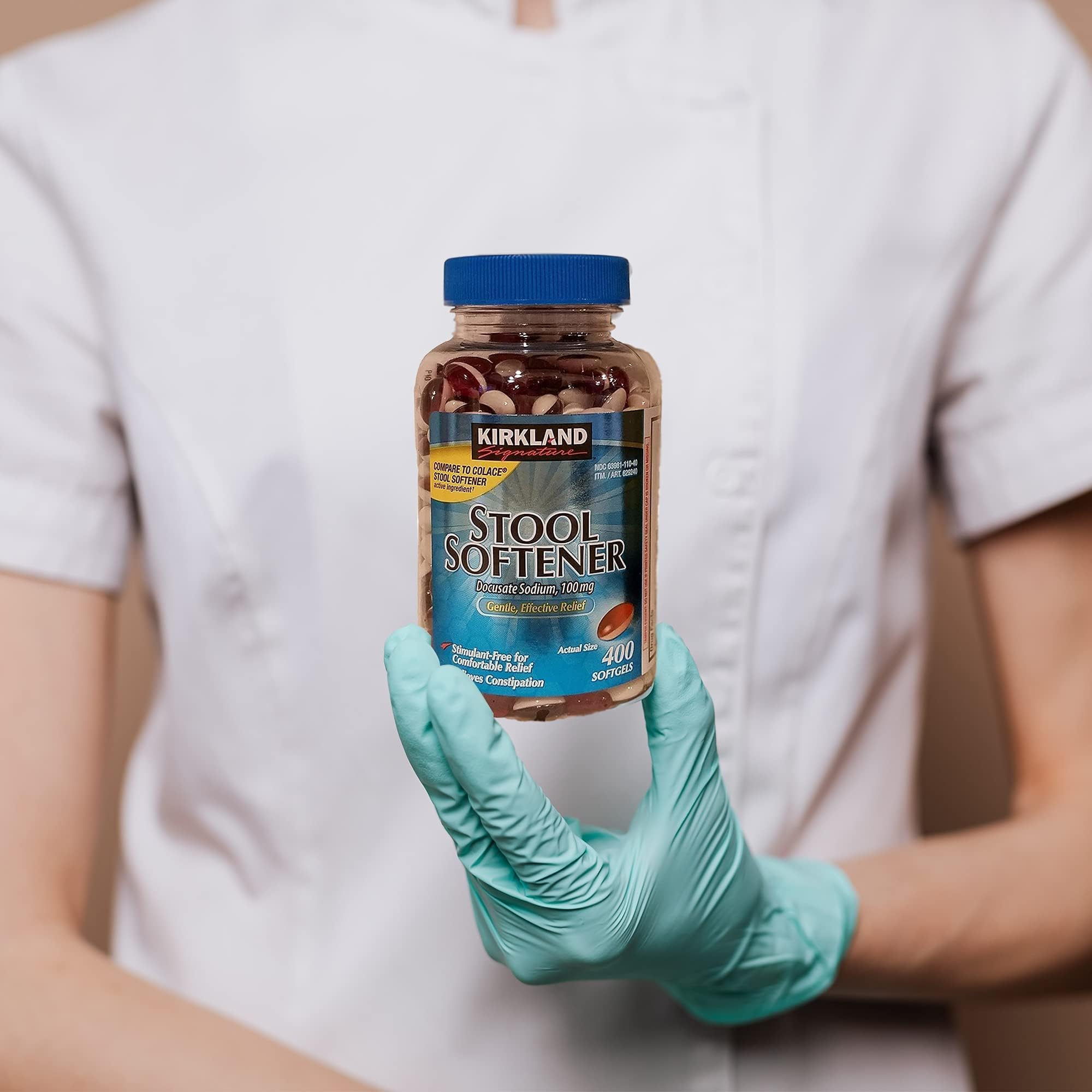 Docusate sodium 100 mg softgel information on packaging