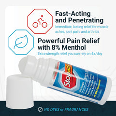 Stopain menthol MSM glucosamine roll on labeling