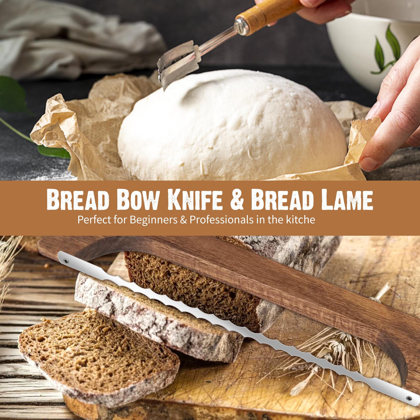 Bread lame and screwdriver included in 12 piece set