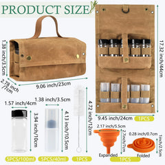 Canvas storage bag showing 10 elasticized slots for jars