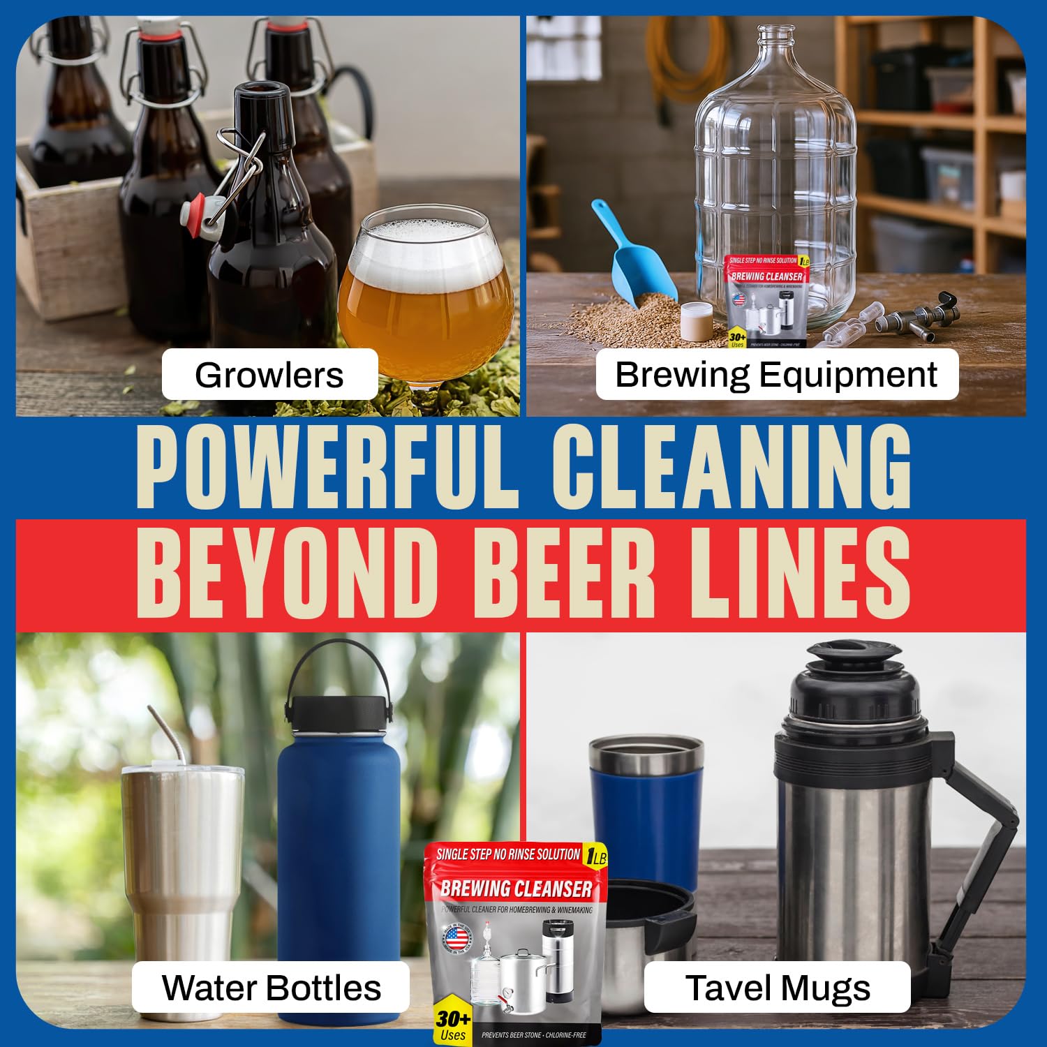 American-owned kegerator cleaning kit made in USA