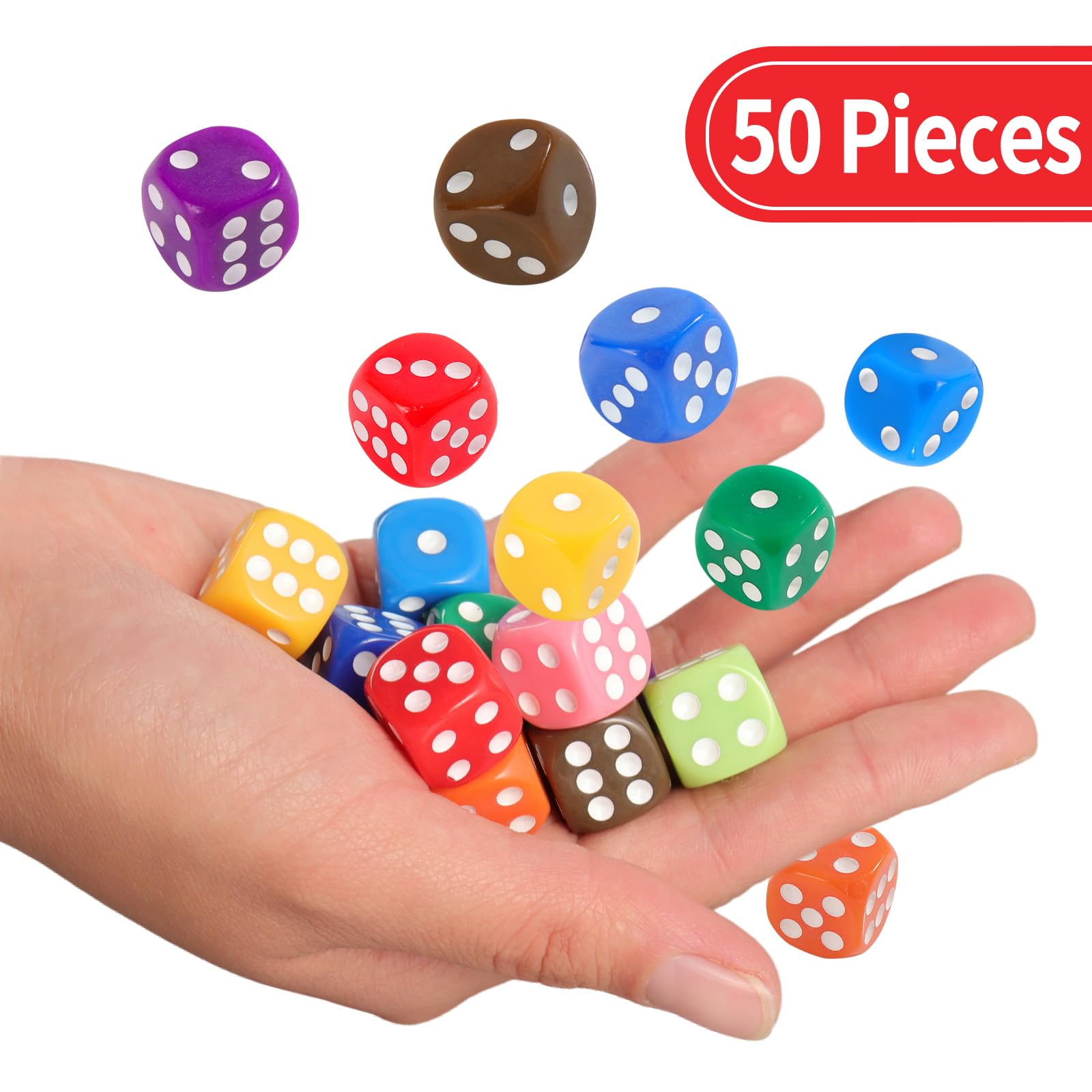 Durable plastic dice with rounded edges