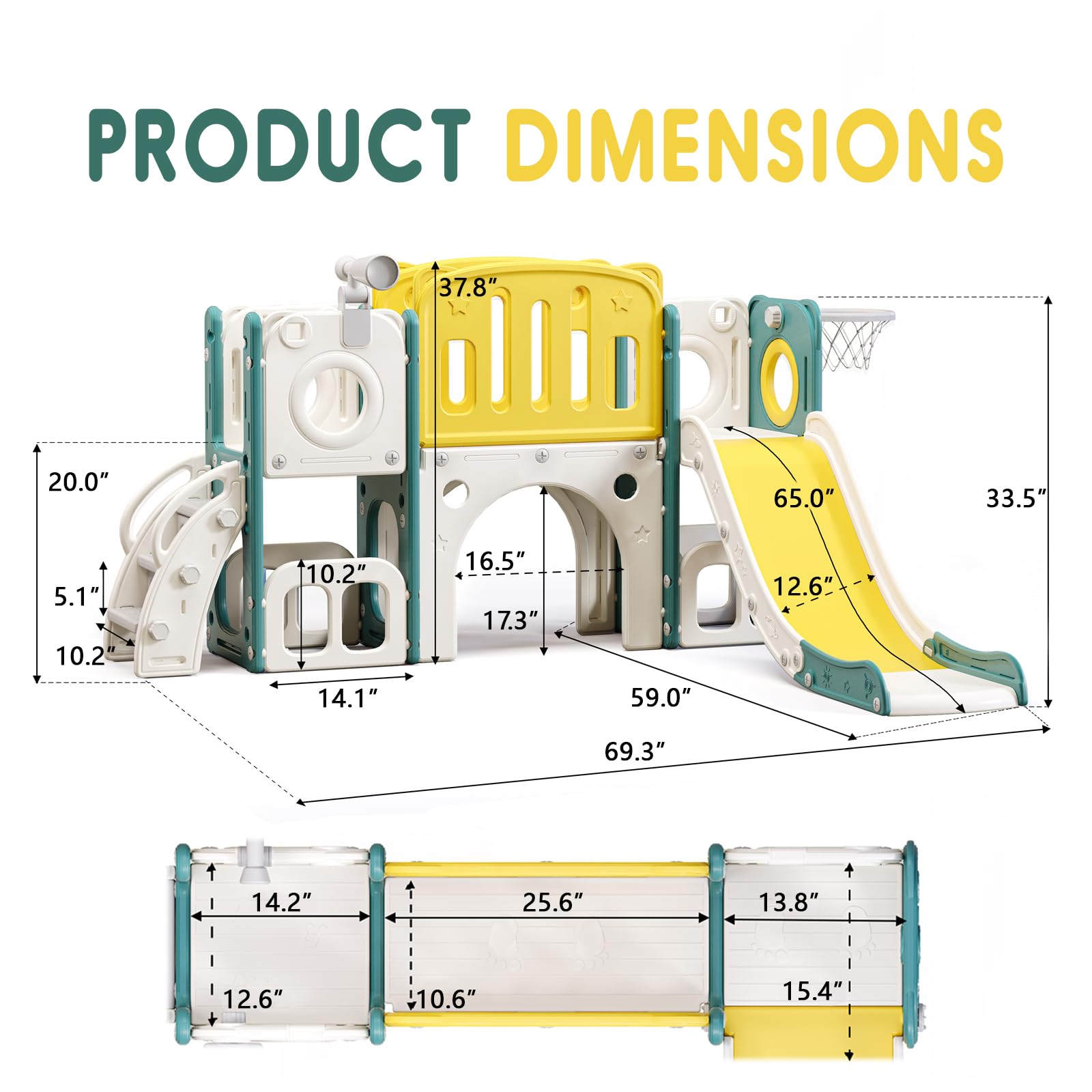 basketball area within toddler playset