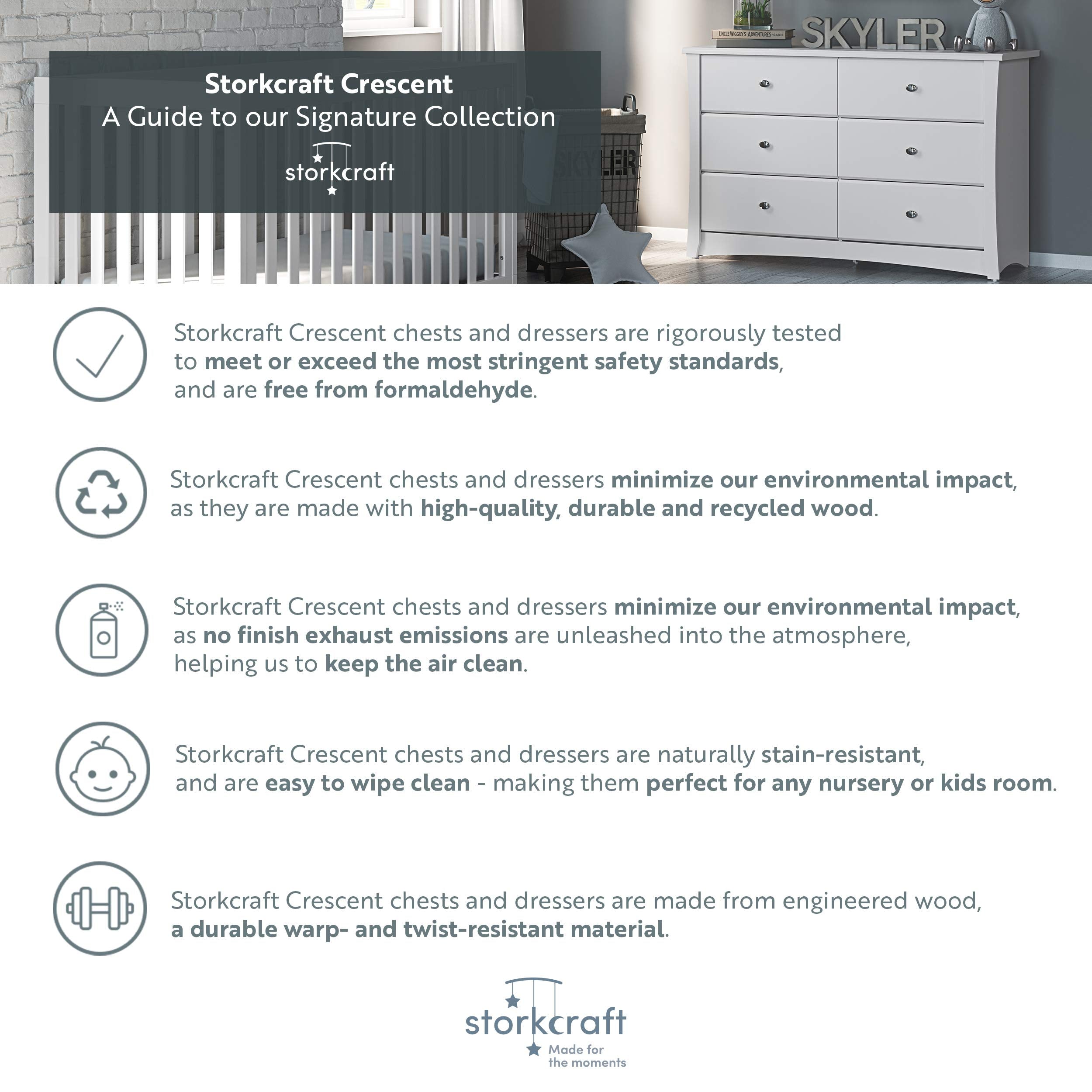 Award-winning Storkcraft Crescent Dresser