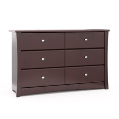 Storkcraft Crescent Dresser Espresso six-drawer