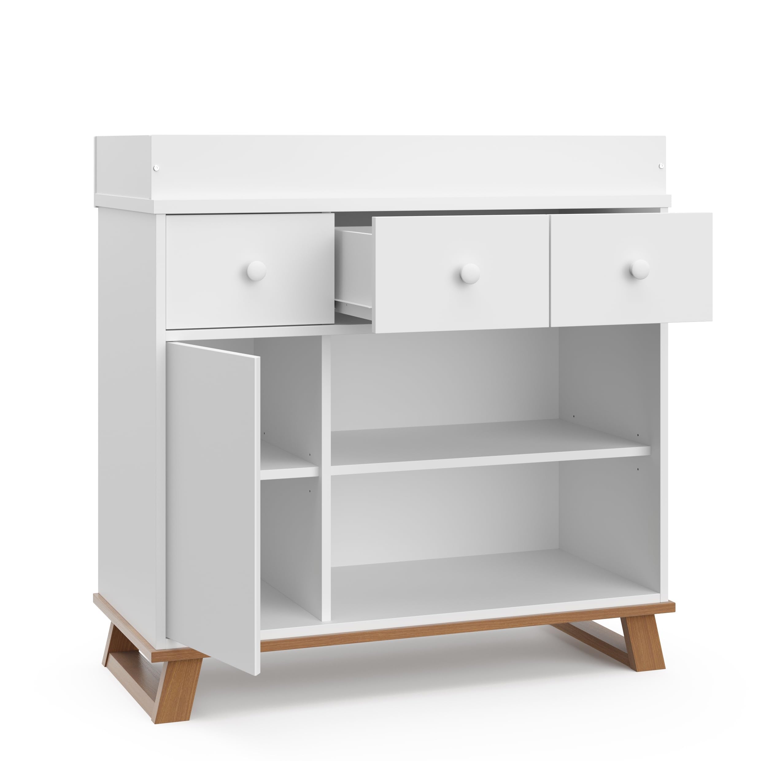 Storkcraft two-tone nursery dresser with durable hardware