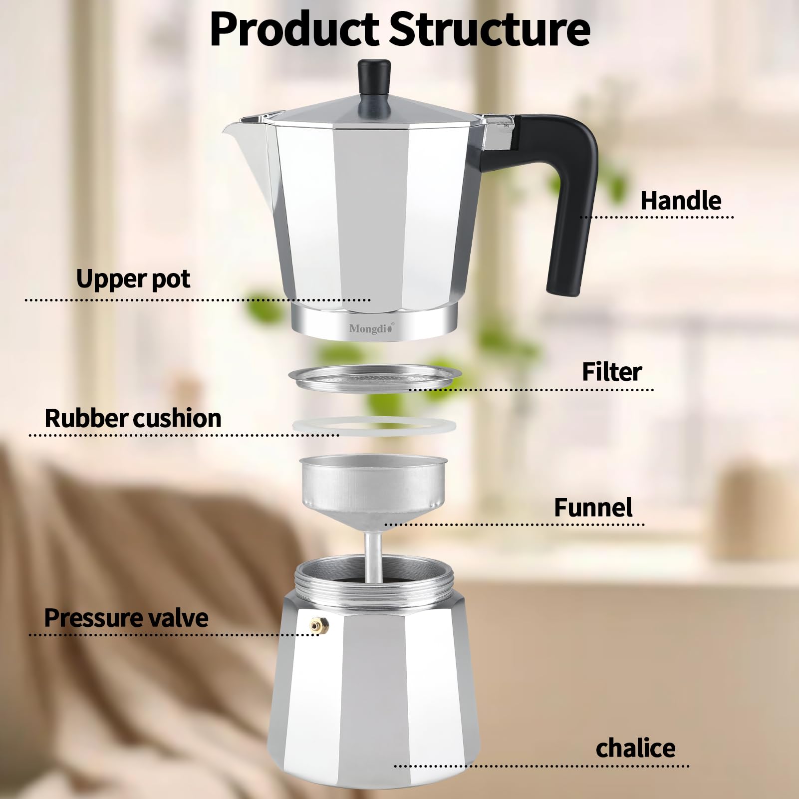 Stovetop Cuban coffee maker by Mongdio