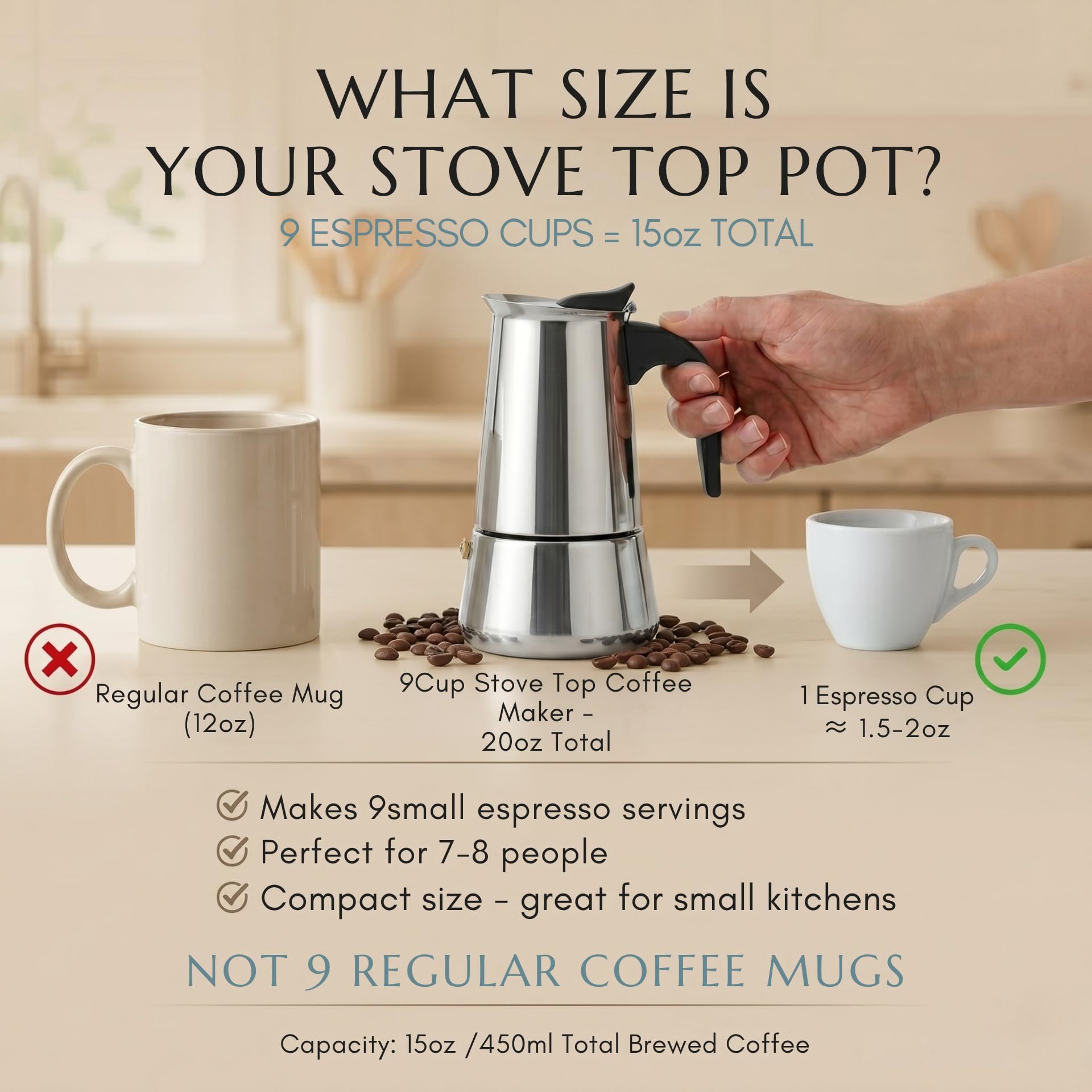 Built in filter moka pot no paper filters needed