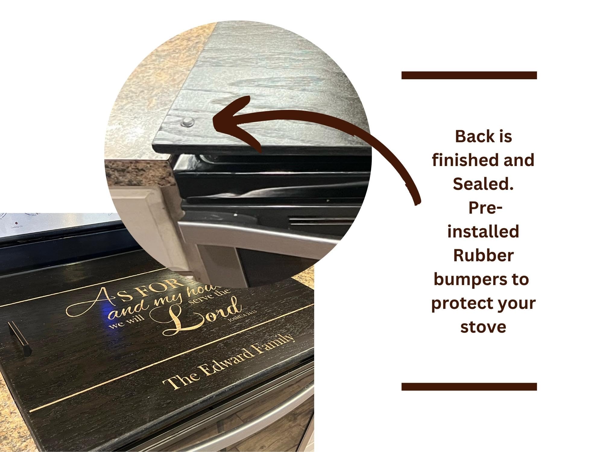 Handmade natural wood stove cover gift idea