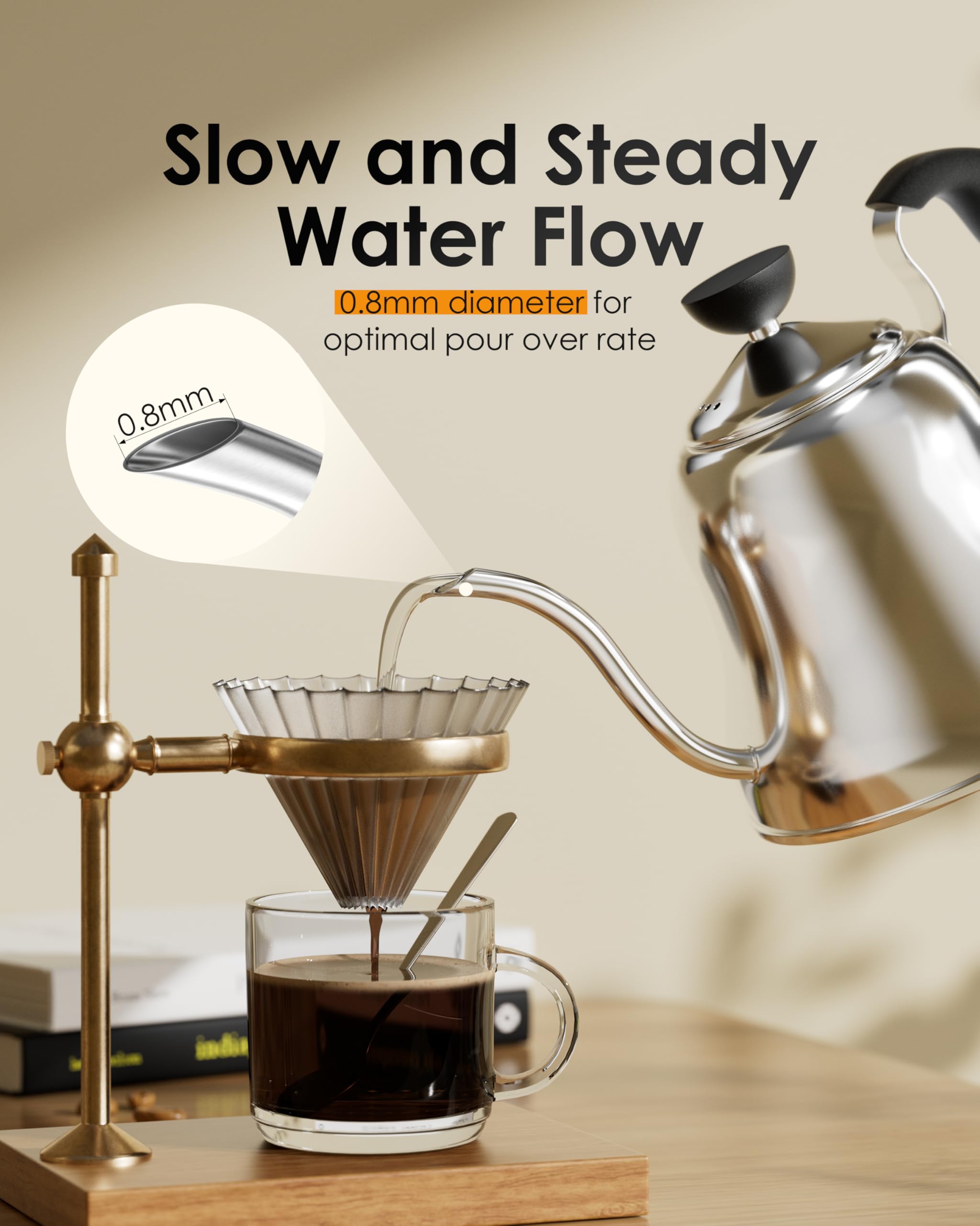 No whistling function pour over kettle Chefbar