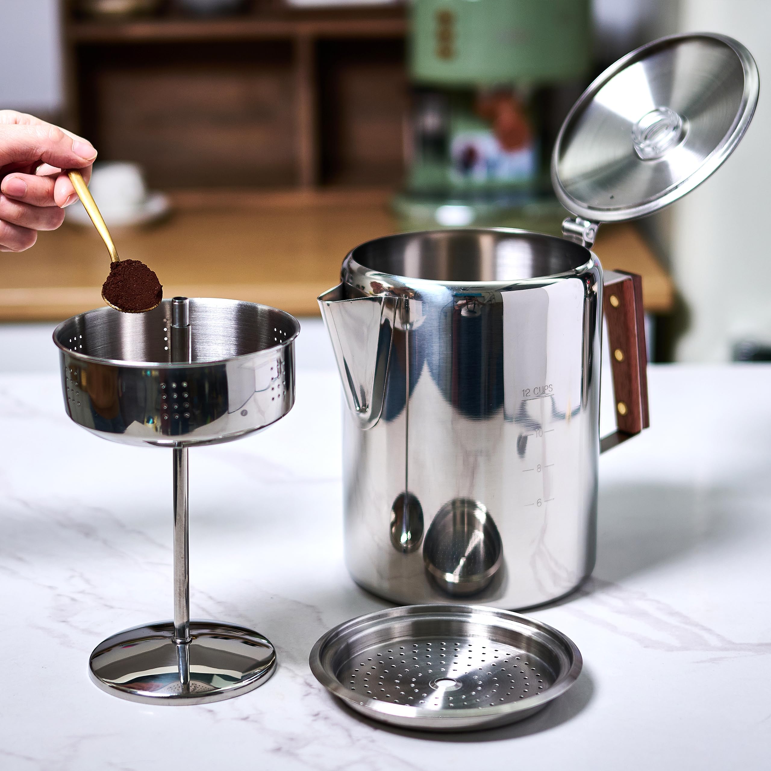 Stovetop compatible percolator for home use